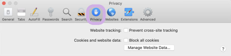 screencap of safari preferences window in Monterey